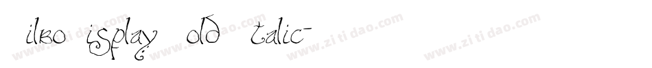 BilboDisplay Bold Italic字体转换